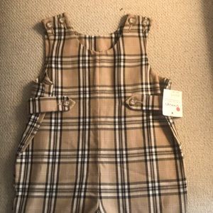 Imp Originals Boys Plaid Coverall -Size 24 Mos.